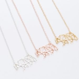 2/$20 Dainty Bear Necklace, Available in 3 Colors
